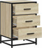 vidaXL - Nachtkastje - 40x34,5x60 - cm - bewerkt - hout - en - metaal - sonoma - eiken