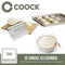 COOCK - Deegschraper RVS - Deegsteker en snijder voor beslag en crèmes - 15 x 12 cm
