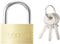 Sygonix SY-5045284 Hangslot 39.8 mm Verschillend sluitend Goud-geel Sleutelslot