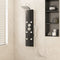vidaXL - Douchepaneel - 25x47,5x130 - cm - glas - zwart