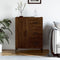 vidaXL - Dressoir - 69,5x34x90 - cm - bewerkt - hout - bruin - eikenkleur