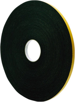 Zwaluw dubbelzijdig klevende HDPE-tape - 12mm x 25M - Zwart