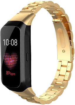 imoshion Bandje met Horlogeband inkorter - Geschikt voor Samsung Galaxy Fit - imoshion Stalen band zonder installatiehulp - goud