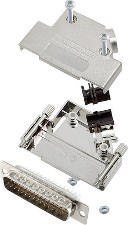 encitech D45PK-M-25-HDP44-W-K 6355-8057-03 D-sub male connectorset 45 ° Aantal polen: 44 Soldeerkelk 1 stuk(s)