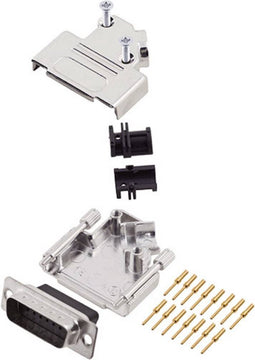 encitech D45ZK15-DBCP-K 6355-0051-02 D-sub male connectorset 45 ° Aantal polen: 15 Crimpen 1 stuk(s)