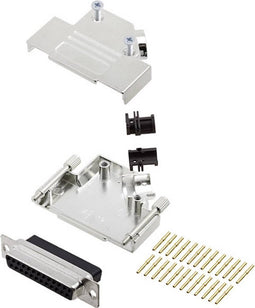 encitech D45ZK25-DBCS-K 6355-0051-13 D-sub female connectorset 45 ° Aantal polen: 25 Crimpen 1 stuk(s)