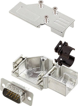 encitech DCMR09-FK-HDP15-W-K 6355-8066-01 D-sub male connectorset 90 ° Aantal polen: 15 Soldeerkelk 1 stuk(s)