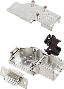 encitech DCMR09-FK-HDS15-W-K 6355-8066-11 D-sub female connectorset 90 ° Aantal polen: 15 Soldeerkelk 1 stuk(s)