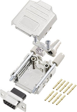 encitech DPPK09-M-DBCS-K 6355-0052-11 D-sub female connectorset 180 ° Aantal polen: 9 Crimpen 1 stuk(s)