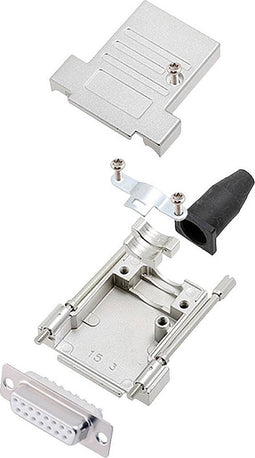 encitech DTSL15-LJSRG-T-DMS-W-K 6355-8040-32 D-sub female connectorset 180 ° Aantal polen: 15 Soldeerkelk 1 stuk(s)