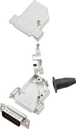 encitech DTSL15-SJSRG-S-DBP-K 6355-0090-02 D-sub male connectorset 45 ° Aantal polen: 15 Soldeerkelk 1 stuk(s)