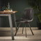 AnLi Style Stoel zig-zag plat frame - Saddle PU zwart