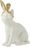 J-Line decoratie Kat Oor - polyresin - goud/wit - small