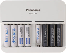 eneloop bk-4mcc 8 stuks, 8x eneloop snellader en AccuCell-batterijbox AAA / AA