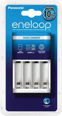 eneloop standaard lader BQ-CC51H en 4 stuks eneloop AAA-batterijen