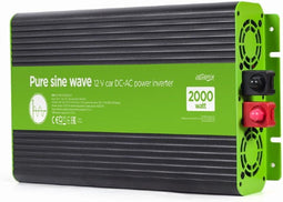 EnerGenie EG-PWC-PS2000-01 netvoeding & inverter Auto 2000 W Zwart, Groen