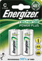 Energizer C - HR14 2500mAh - 1,2V Recharge Power Plus herlaadbare batterijen - 2 stuks