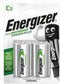 Energizer C - HR14 2500mAh - 1,2V Recharge Power Plus herlaadbare batterijen - 2 stuks