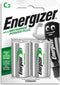 Energizer C - HR14 2500mAh - 1,2V Recharge Power Plus herlaadbare batterijen - 2 stuks