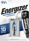 Energizer Ultimate Lithium 9V e-block MN1604 Batterij