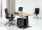 Hoogte verstelbaar bureau T- Poot Work breed 80CM diep 60CM bladkleur Ahorn framekleur Zwart (RAL9005)