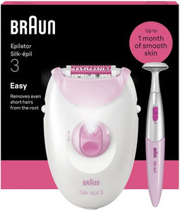 Braun Silk·épil 3 - Snoergebonden Epilator - Langdurig Gladde Huid - Roze
