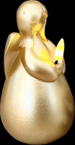 Engel kaars LED Lyon L goud