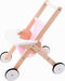 Engelhart Poppenwandelwagen roze/wit