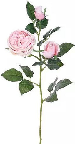 Engelse Roos Tak Licht Roze 64 cm kunstplant