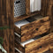 vidaXL - Hoge - Kast - in - Rook - Eik - 45,5x34x127 - cm - Geengineerd - Hout