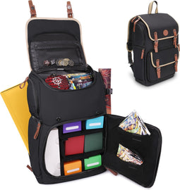 Enhance Gaming Designer Edition Full Size Trading Card Storage Box Backpack - Black.