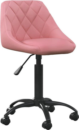 vidaXL Eetkamerstoel fluweel roze