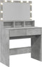 vidaXL - Kaptafel - met - LED - 80x41x134,5 - cm - betongrijs