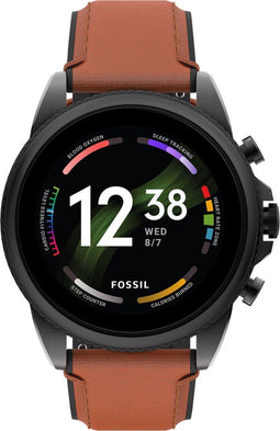 Fossil Gen 6 FTW4062 Smartwatch Heren 44 mm - Bruin