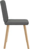 vidaXL - Eetkamerstoelen - 2 - st - stof - donkergrijs