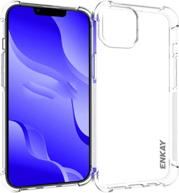 ENKAY Hoesje - Geschikt voor iPhone 14 Plus Hoesje - ENKAY TPU Back Cover met AirBag Corners - Transparant