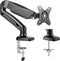 Enkel Monitor arm met gasveer | Monitor beugel voor 1 schermen 13-27 inch | VESA 75x75 - 100x100 | Draai- kantel- en zwenkbaar | Incl. USB en audio poorten | Ewent EW1515 | Zwart