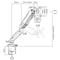 Enkel Monitor arm met gasveer | Monitor beugel voor 1 schermen 13-27 inch | VESA 75x75 - 100x100 | Draai- kantel- en zwenkbaar | Incl. USB en audio poorten | Ewent EW1515 | Zwart