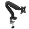Enkel Monitor arm met gasveer | Monitor beugel voor 1 schermen 13-27 inch | VESA 75x75 - 100x100 | Draai- kantel- en zwenkbaar | Incl. USB en audio poorten | Ewent EW1515 | Zwart