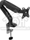 Enkel Monitor arm met gasveer | Monitor beugel voor 1 schermen 13-27 inch | VESA 75x75 - 100x100 | Draai- kantel- en zwenkbaar | Incl. USB en audio poorten | Ewent EW1515 | Zwart