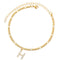 Enkelbandje - Enkelbandjes Dames - Enkelbandje Goud - Initials - Goudkleurig - Letter H
