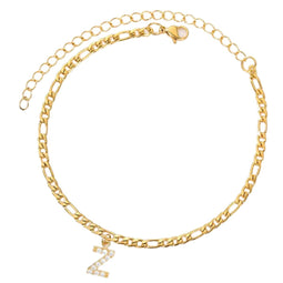 Enkelbandje - Enkelbandjes Dames - Enkelbandje Goud - Initials - Goudkleurig - Letter Z