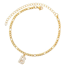 Enkelbandje - Enkelbandjes Dames - Enkelbandje Goud - Initials - Goudkleurig - Letter B