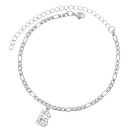 Enkelbandje - Enkelbandjes Dames - Enkelbandje Zilver - Initials - Zilverkleurig - Letter B