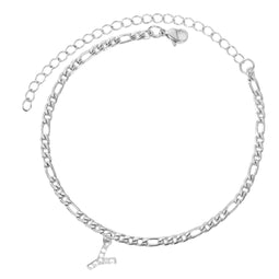 Enkelbandje - Enkelbandjes Dames - Enkelbandje Zilver - Initials - Zilverkleurig - Letter Y