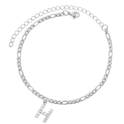 Enkelbandje - Enkelbandjes Dames - Enkelbandje Zilver - Initials - Zilverkleurig - Letter H