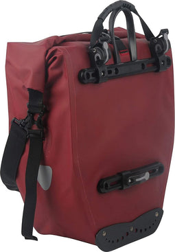 Enkele fietstas Büchel 100% waterdicht 25,4 liter - merlot