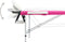 vidaXL - Massagetafel - inklapbaar - 2 - zones - aluminium - wit - en - roze