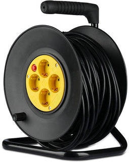 V-TAC VT-6003 Heavy Duty Extension Cord Cable - IP20 - Yellow & Black - 25m Wire