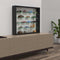 Vitrinekast - staande hangende wandvitrine - glasplanken 50 cm breed x 4.5 cm diep - schuifdeuren